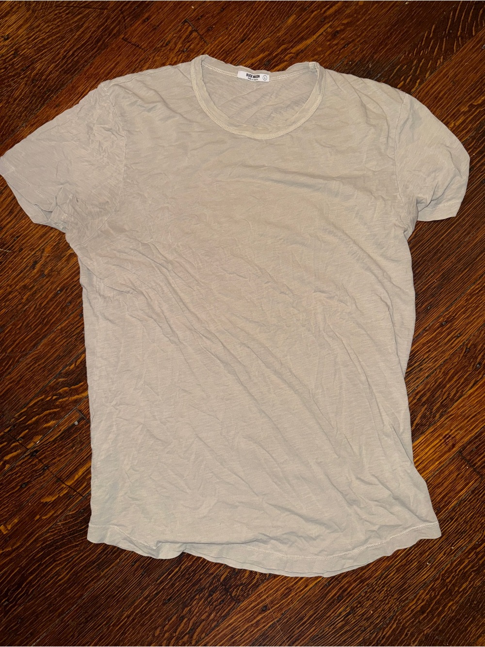 Buck Mason Men's Light Gray Short Sleeve Crew Tee